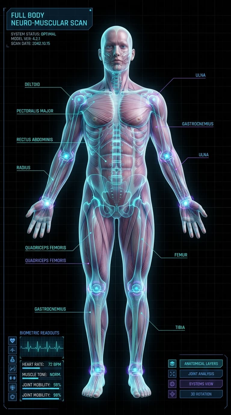Aries AI 3D Neuro-Muscular Anatomical Scan