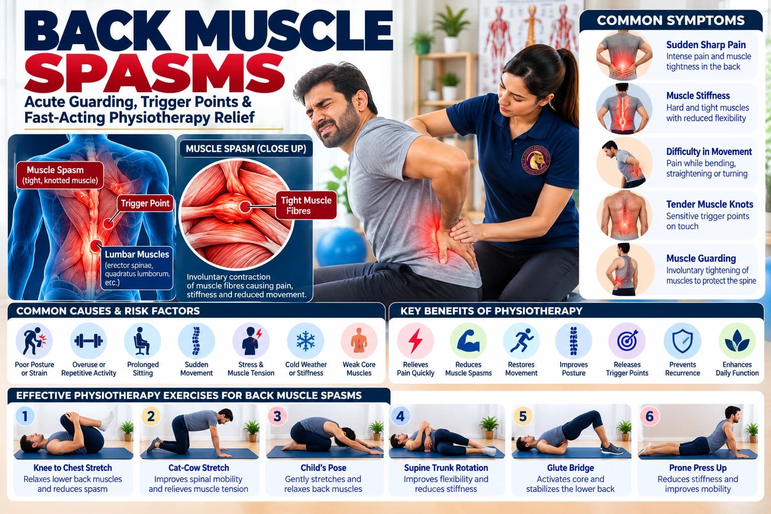 Rapid back muscle spasm relief through gentle myofascial release and heat therapy with an Aries PhysioCare therapist.