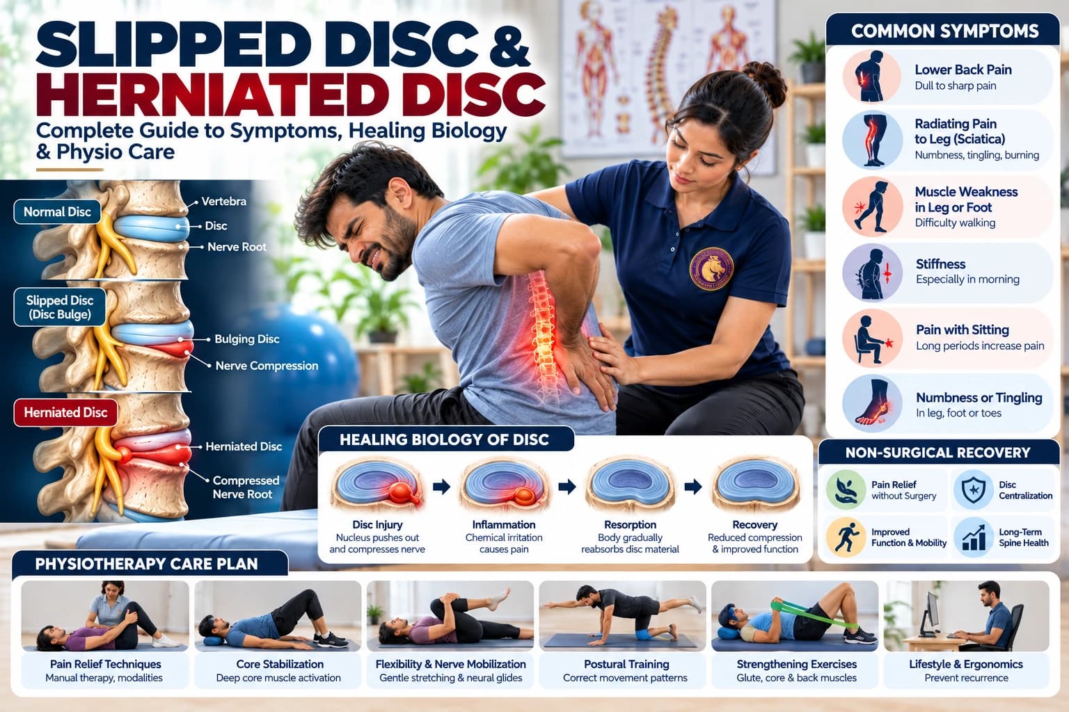 Herniated disc recovery exercises and safe spinal offloading supervised by an Aries PhysioCare spine specialist.