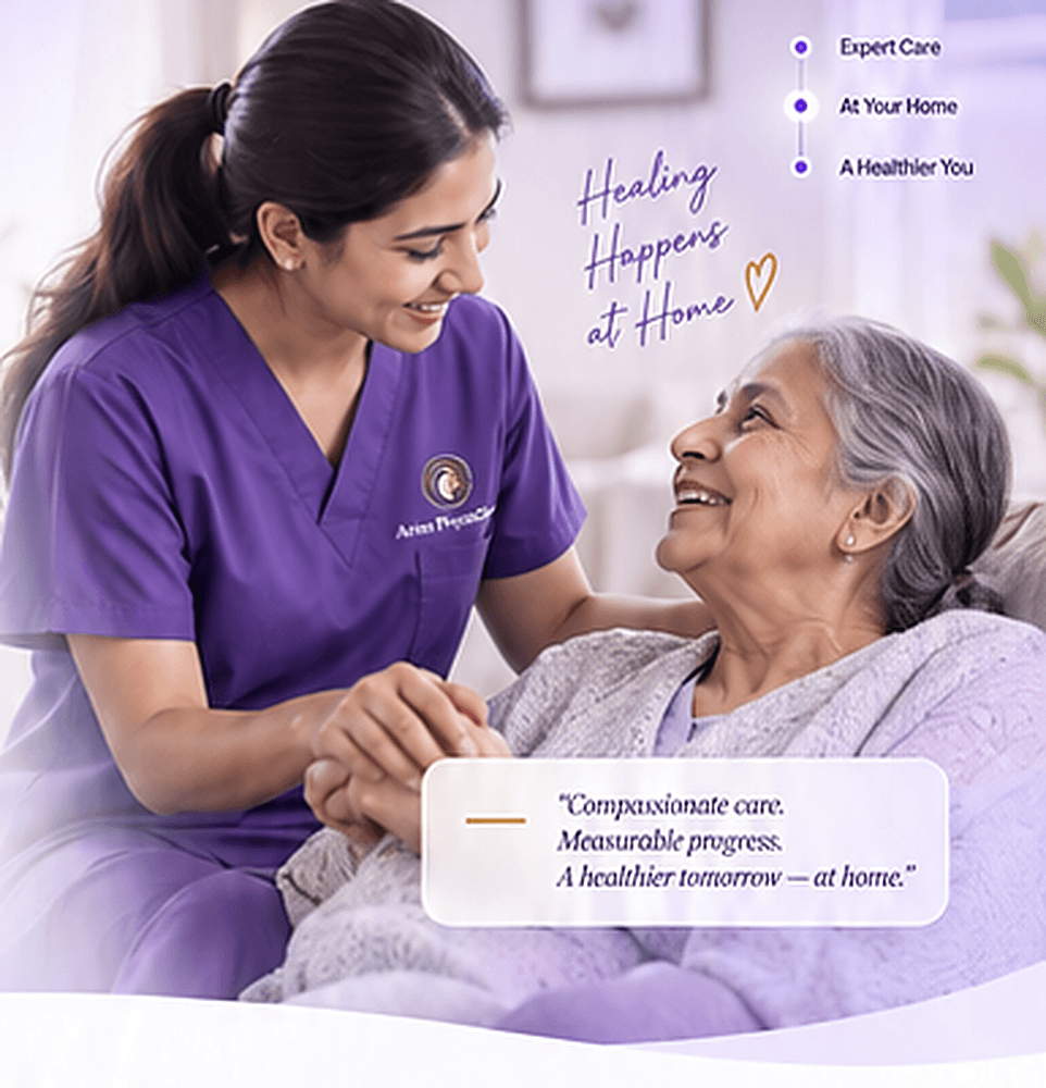 Aries PhysioCare therapist providing compassionate care at home